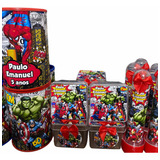 Lembrancinha Vingadores  Cofrinhos Tubetes Cxs 30 Itens