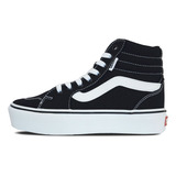 Tenis Canvas Active Negro Filmore Hi Platform Mujer Vans 