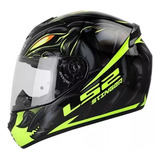 Casco Ls2 Rookie Stinger Negro Amarillo Fluo  Ff352