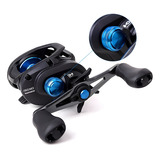 Carretilha Shimano Slx Hg 150/151 Hg Cor Preto Com Azul Lado Da Manivela Esquerdo