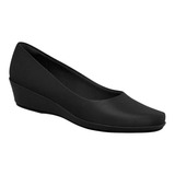 Sapato Piccadilly 143133 Anabela De Uniforme Feminino Preto