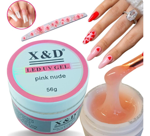 Gel Xed Para Alongamento De Unhas 56g Manicure Led Uv 