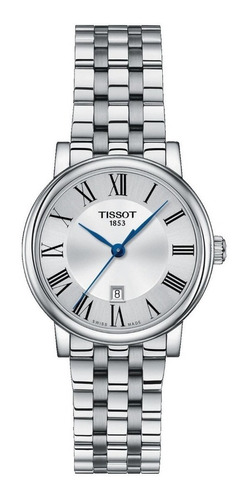 Reloj Tissot Carson Premium Lady Acero T122.210.11.033.00 Color Del Fondo Plateado