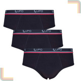 Kit C/8 Cueca Slip Lupo Algodão Com Elástico Largo 00524-089