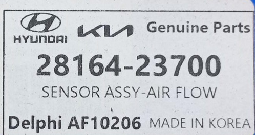 Sensor Flujo De Aire Maf Hyundai Tucson-05/08 Kia Sportage  Foto 3