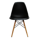 Silla De Comedor Baires4 Eames, Estructura Color Negro, 2 Unidades