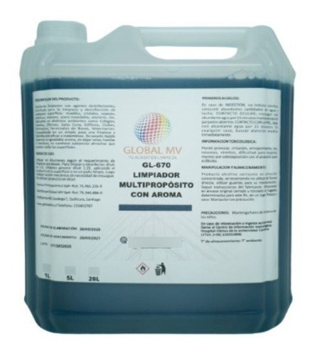 Multiuso Industrial Ultra Concentrado 5lt Rinde Hasta 100lt