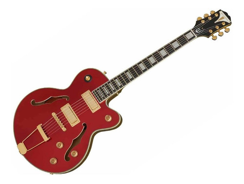 Guitarra Semi Acústica EpiPhone Uptown Kat Es Red Metallic *