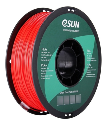 Filamento Esun Pla+ 1.75 Mm 1 Kg Para Impresión 3d Premium