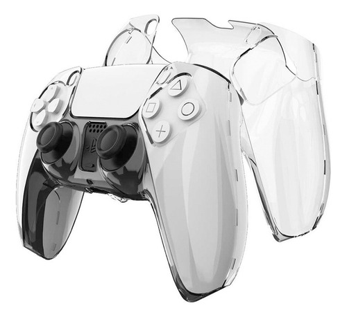 Protector Acrilico Control Ps5 Transparente + 4 Grips