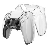 Protector Acrilico Control Ps5 Transparente + 4 Grips