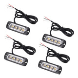 4 Luces Estroboscópicas Led Ámbar De Recuperación, 12 V, 24