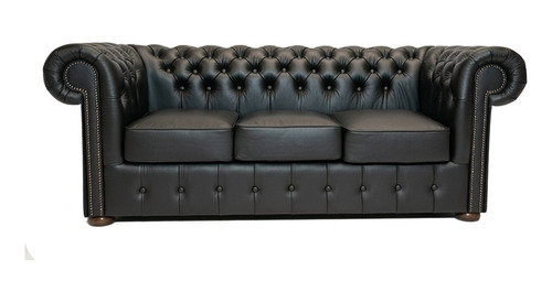 Sillon Sofa Chesterfield 3 Cuerpos Eco-cuero