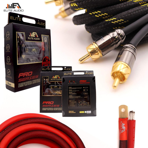 Kit De Amplificador Profesional Elite Audio, Calibre 0, 1...