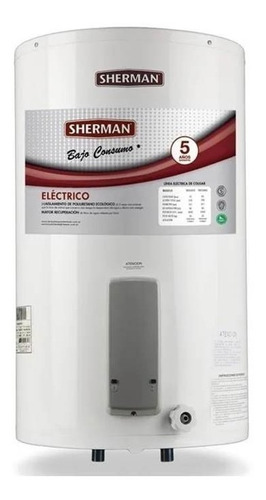 Termotanque Eléctrico Sherman Pie 55 Lts Conex Sup Tepc55