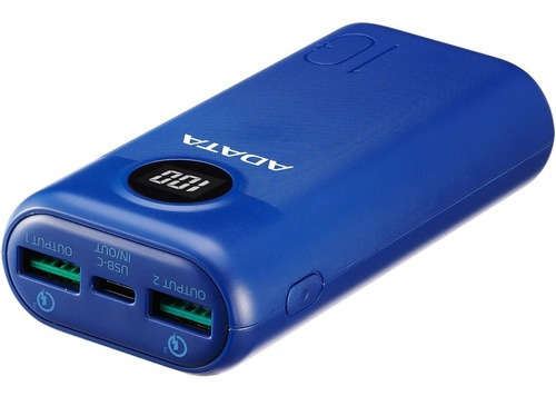 Adata Power Bank Pt100 Bateria Portatil Celulares 10000ma /k Color Azul