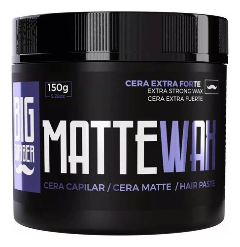 Cera Capilar Matte Wax Big Barber 150g Pomada Extra Forte