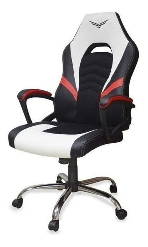 Silla Deportiva Naceb Gaming Titan Negro / Blanco Na-0935b