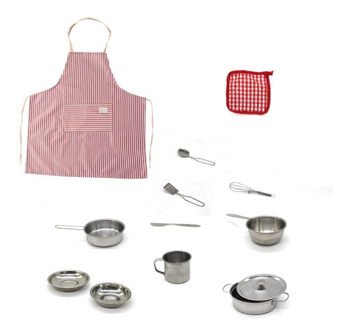 Kit Cocina Con Delantal Y Accesorios Para Niños 25-2c