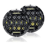 Juego 2 Faros Led Optica 7 PuLG Jeep Wrangler Ika F100 Willy