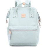 Mochila  Portanotebook Urbana Himawari 1881 Puerto Usb Color Greyish Green Cierre Plata Diseño De La Tela Liso