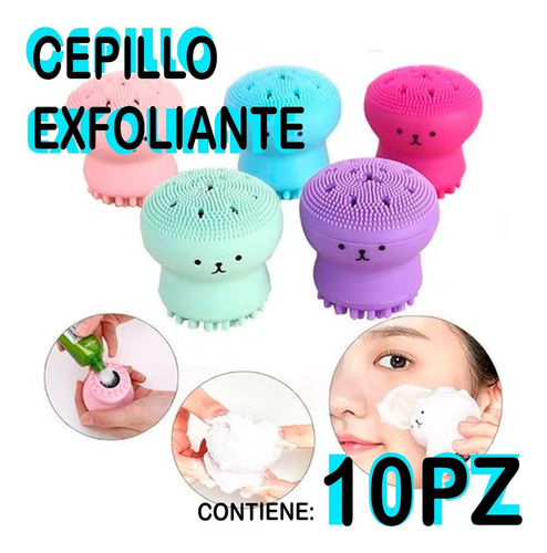 Paquete 10 Cepillo Exfoliante Facial Suave Silicona