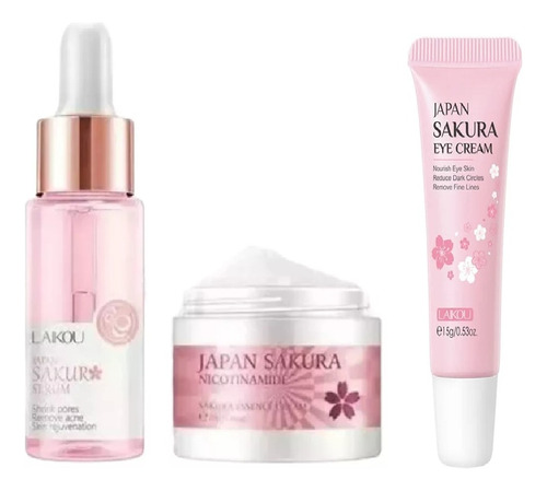 Set Sakura Serum, Crema Rostro,crema Ojos Cosmética Coreana 