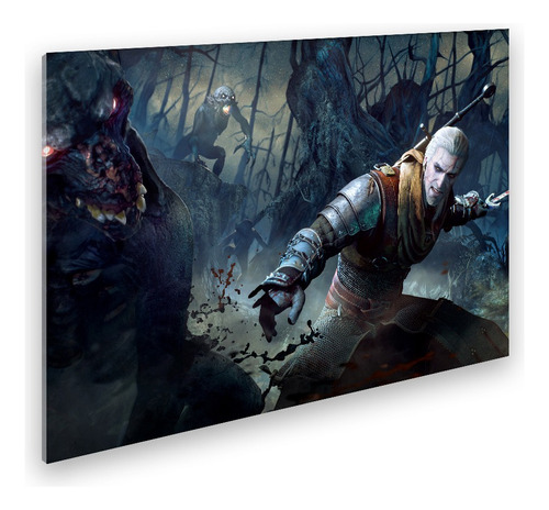 Quadro Decorativo Parede Gamer The Witcher De Mdf