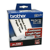 Rollo De Etiquetas Brother Dk2205 Para Ql700 Ql570 62mm 30m