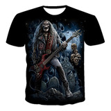 Axl Camisa Estampada En 3d Black Skull Series