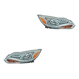 Par De Faros Fondo Crom Para Ford Focus De 2012 A 2014 Tyc