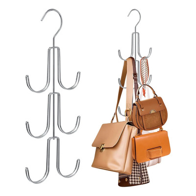 Organizador Closet Bolsos Ganchos Metal 2pzs Ahorra Espacio