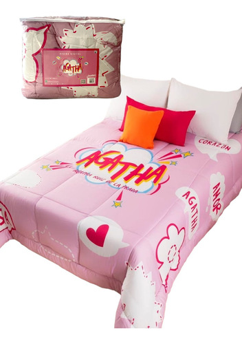 Acolchado Agatha Ruiz De La Prada Queen 2 Plazas Multicolor!