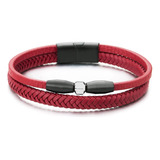 Coolsteelandbeyond Brazalete Tipo Esclava De Cuero Trenzado 