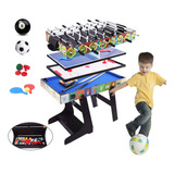 Mesa Multijuegos 4 En 1 Futbolito Hockey Billar Ping Pong