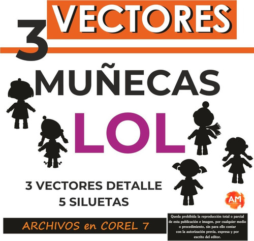 Vectores Muñeca Lol Corte Láser! Envío X Descarga