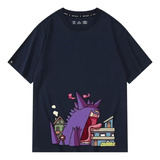 Camiseta De Algodão De Manga Curta Creative Gengar Monster T