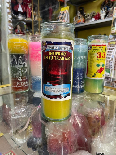 Veladora Aromática Esotérica Infierno En Tu Trabajo + Regalo