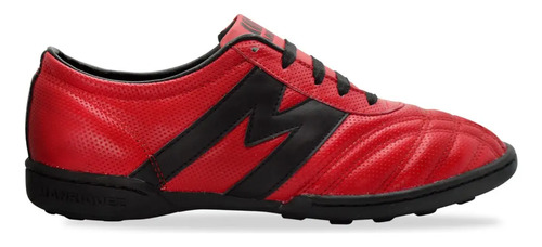 2441- Tenis Futbol Manriquez Adulto  Mid Tm Rojo\u002Fnegro | Envío gratis