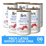 Alimento Perro Brit Care Mono Protein Cordero Arroz X6 Un Mh