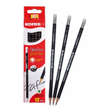 Lapices X12 Negro Kores - Unidad A $ - Unidad a $69