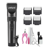 Maquina Peluquera Mascotas Perro Gato Kit Completo - Petpal Color Negro