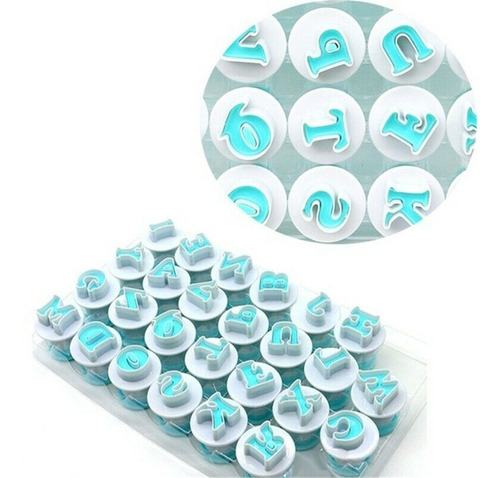 Set Cortantes Letras Completo Reposteria Tortas Con Expulsor