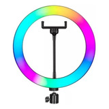 Aro Luz Led Rgb 30 Cm Selfie Foto + Trípode