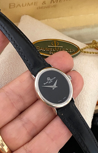 Relógio Ouro 18k Maciço Safira No Estojo Baume Mercier Luxo