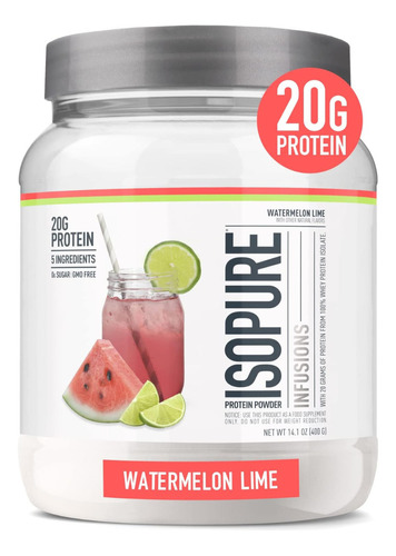 16-porc Isopure Infusions Sandia-lim 0azucar2carb Polvo 400g Sabor Sandia-limon