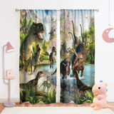 Cortinas De Dinosaurio Para Habitación De Los Niños