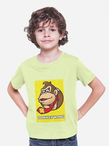Polera Infantil Unisex Mario Bros Donkey Kong Game Estampado