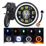 5.75'' Faros Auxiliares Led Rgb Ojos De Angel Para Moto Auto