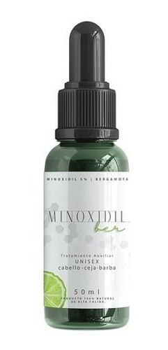 Tratamiento Unisex Minoxidil 5% Y Bergamota50ml Minoxidilber